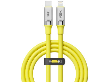 Кабель Yoki Ultra, Type-C - Lightning, 30W, 1,2м, Жовтий