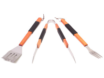 Набор для гриля Скаут 3 предмета (лопатка 35см, вилка 33см, щипцы 33см)