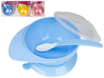 Набор посуды детской Litte Naughty 2 предмета (глубокая тарелка с крышкой, ложка).