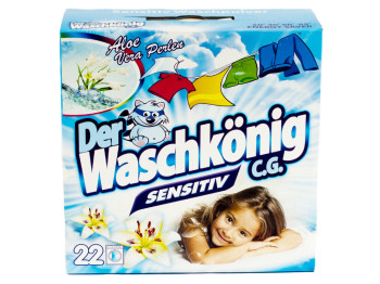 Пральний порошок безфосфатний дитячого одягу Waschkonig Sensitive 2кг Німеччина