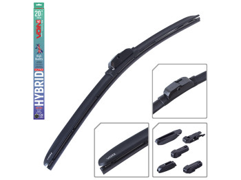 Щітки склоочисника гібридні VOIN 20 50см (TPX6M-20) HYBRID Ultra, 6 адаптерів (VHU-20500)