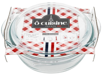 Каструля з кришкою O Cuisine Vidrio, кругла, боросилікатне скло, 2,1л (1,6л + 0,5л), 24×20х10см