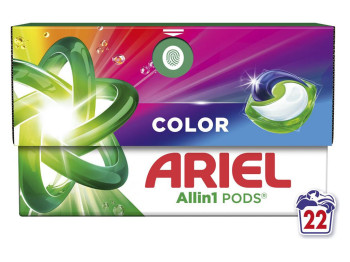 Капсулы для стирки Ariel All-in1 Pods Color, для цветного белья, 22шт