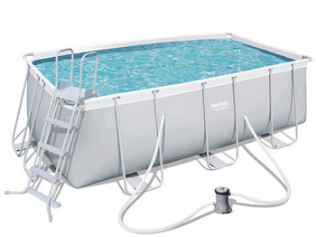 Бассейн каркасный прямоугольный Power Steel. Bestway 56456