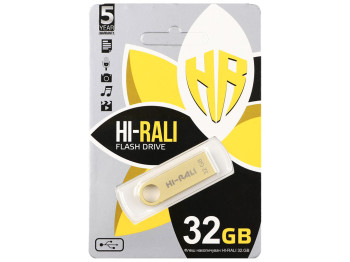 USB флеш-накопичувач Hi-Rali Shuttle 32gb, Золотой