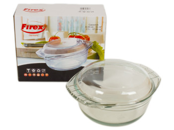 Кастрюля термостекло круглая "Firex" 2.5л
