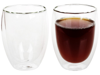 Набір термосклянок із подвійними стінками, 350мл (ціна за набір 2шт)