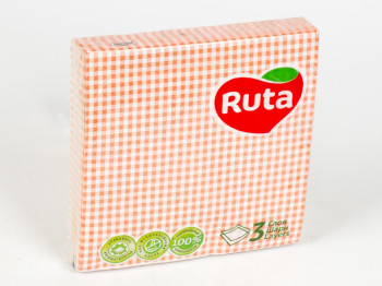 Салфетки "Ruta Art" - "Клетка красная" трехсл. 33x33см  20шт