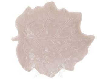 Блюдо порцелянове Лист, 20см, колір – бежевий