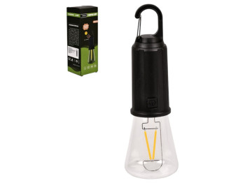 Лампочка LED + солнечная панель, аккумулятор, 5W, 400 мА·ч, пластик, металл, цвет черный