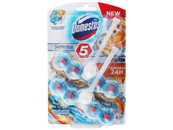 Блок для очистки унитаза Domestos Power 5 Лотос и апельсин Двойной аромат 2х55г