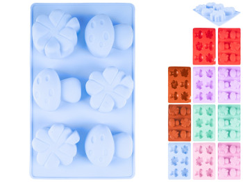 Форма силиконовая для кексов Stenson Грибочки на 6 порций 27,6х17х3,3см