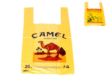 Кулек с ручками типа "майка" "Camel" (250шт) 30x50