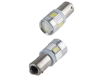 Лампа диодная BA9S-6SMD-5630 линза, 60573