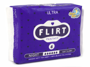 Прокладки для крит. дней Fantasy Flirt ultra-soft&dry 6капель (цена за уп. 6шт) WKL15C