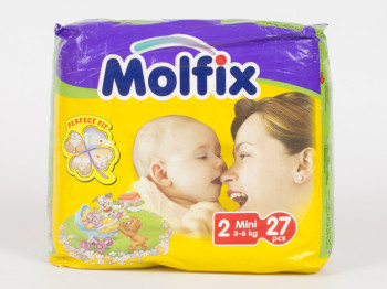 Подгузники для детей Molfix мини (3-6кг) (цена за упаковку 27 подгузников)