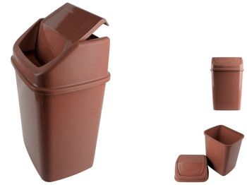 Ведро для мусора с поворотной крышкой Консенсус, 4,2л (Коричневый)