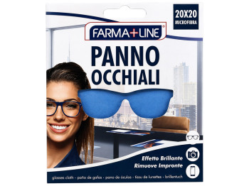 Салфетка для очистки очков, линз и экранов Farma Line, микрофибра, 20×20см