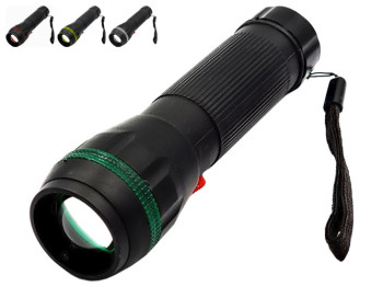 Фонарик светодиодный 1led, 12,5x3,5см (без батареек 3шт x ААА)