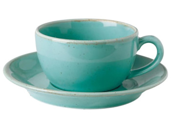 Набір чайний Porland Turquoise: чашка 207мл + блюдце 15см
