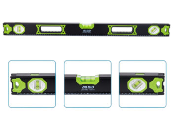 Рівень Alloid Pro, 80 см, 3 капсули, магнітна основа, анодований корпус