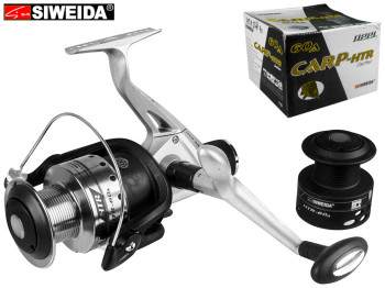 Котушка Siweida "Carp-HTR 60A" 1bb металева шпуля з додатковою пластиковою шпулею
