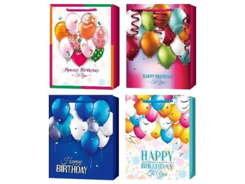 Пакет подарочный бумажный M Balloons 26x32x10см