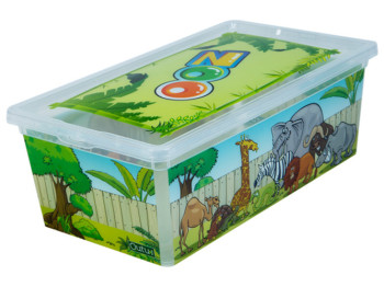 Контейнер с крышкой Qutu Light Box Zoo, 5л