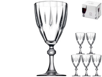 Бокал для вина Pasabahce Diamond, стекло, 245мл, цвет прозрачный (цена за набор 6шт)