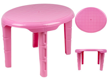 Стол детский овальный 76х41х47см (цвет розовый) Консенсус