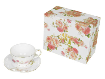 Чашка с блюдцем Бант (240мл, бл.15см)