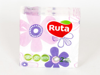 Салфетки "Ruta Double Luxe" "Фиалки" двухсл. 24x24см 40шт