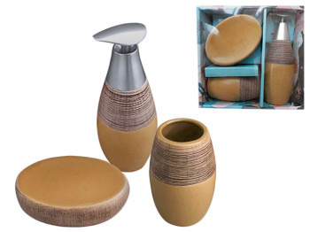 Набор аксессуаров для ванной комнаты керамический Sahara (цена за набор 3 предмета)