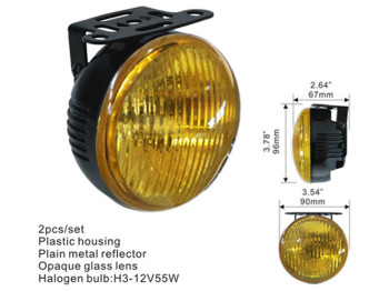 Фара дополнительная DLAA 168-Y/H3-12V-55W/D=90мм