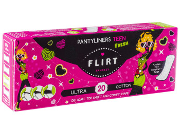 Прокладки Fantasy Flirt Teen fresh "Ultra cotton" ежеднев. без индив. уп (цена за уп. 20шт) WKL19L