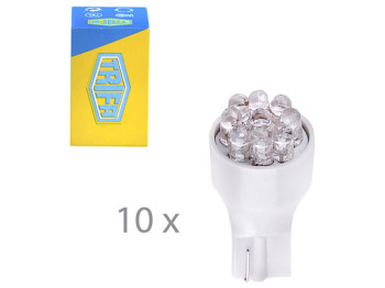 Лампа Светодиодная LED с пластиковым цоколем Trifa 12V 0,81W W2,1x9,5d T15 60mA 9led white 