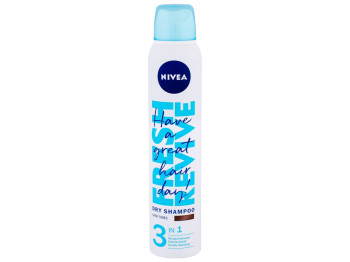 Шампунь сухий Nivea "Fresh revive" 3в1 для темного волосся (очищення, об'єм, свіжість) 200мл