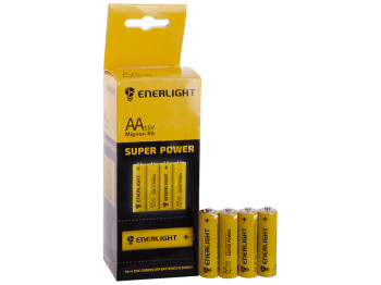Батарейка сольова Enerlight Super Power 1,5V, AA, R6 (ціна за спайку 4шт)