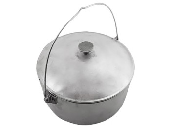 Казан алюминиевый с дужкой и крышкой, 6л