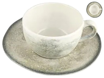 Чайний набір Porland, чашка 250мл + блюдце 15см