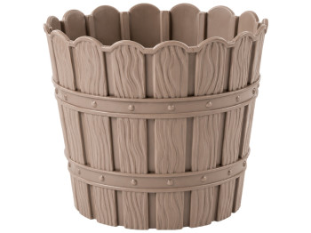 Горшок для цветов Violet House Bamboo Cream, с дренажем, кремовый, 7 л
