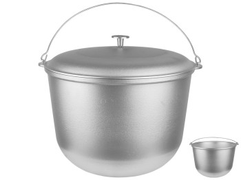 Казан кухонно-туристичний Prolis з литими ручками, кришкою та дужкою 22л Кт-0022д