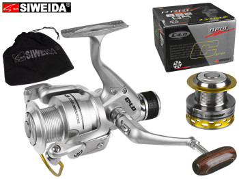 Котушка Siweida "Reel С4,0" 7+1bb металева шпуля з додатковою металевою шпулею