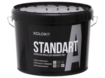 Краска фасадная латексная Kolorit Standart А (база LС) 9л