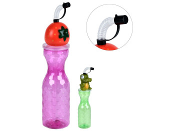 Пляшка для напоїв із трубочкою Summer time, 450мл