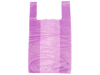 Кульок із ручками типу майка Фаворит стандарт вишневий 13 мікрон (200шт) 27x47см