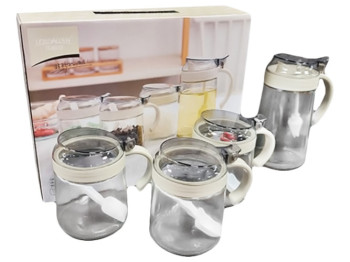 Набір ємностей, пляшка для олії-500мл, ємність 3шт-400мл