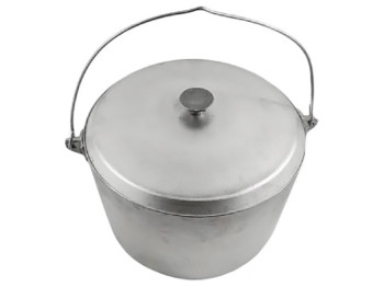 Казан алюминиевый с дужкой и крышкой, 8л