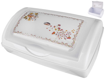 Хлебница PlastArt белая 36x24x16,5см