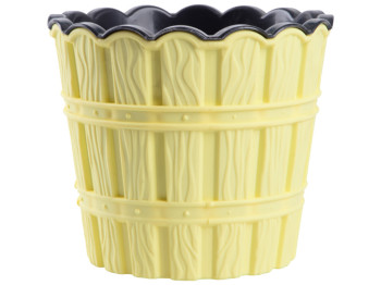 Горщик для квітів Violet House Bamboo Smart Yellow, з внутрішньою вставкою, 1,2л, 8690071220562